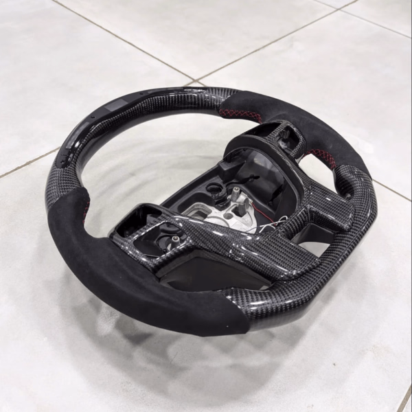 Ford Endeavour Carbon Fiber Steering Wheel with Alcantara and LED RPM Display
